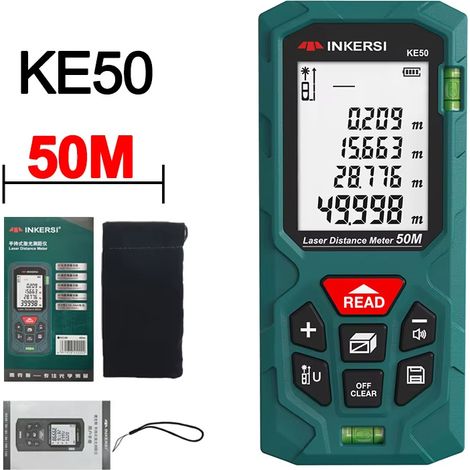 Télémètre laser numérique 50m, ruban à mesurer, télémètre à roulette numérique, haute précision