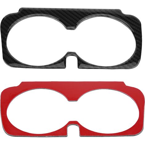 Carbon Fiber Cup Holder Trim Sticker for Mercedes C-Class W205 C180 & GLC - Classic Style Interior Decorative Film (1/5)