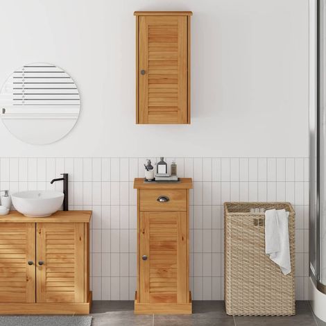 vidaXL Juego de muebles de baño VIGO 2 pcs Marrón y miel marrón (1/5)