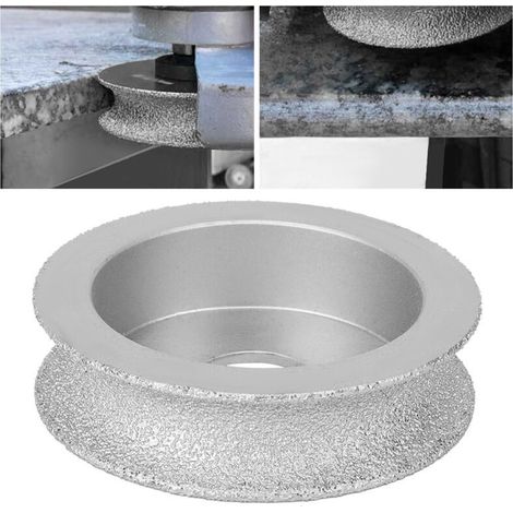 Meule diamantée brasée, meule résistante à l'usure pour céramique, verre, granit, pierre artificielle (meule concave 1,5) (1/4)