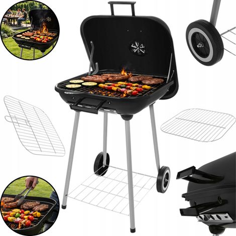 Gartengrill mit Abdeckung 53x77x46cm Kaminer (1/5)