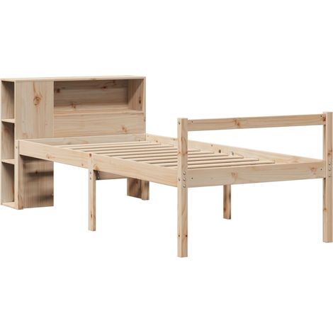 Bücherregalbett ohne Matratze 75x190 cm Massivholz Kiefer vidaXL (1/4)