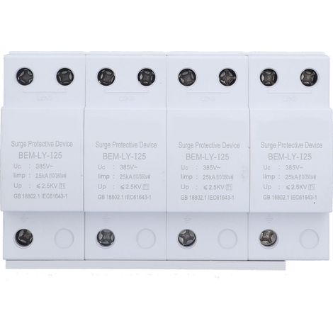 Parafoudre modulaire BEMLYI25, protection contre surtensions et foudre, 220V/385V, dispositif parafoudre à fixation rail DIN, évite les impacts de foudre, conception compacte. (1/5)