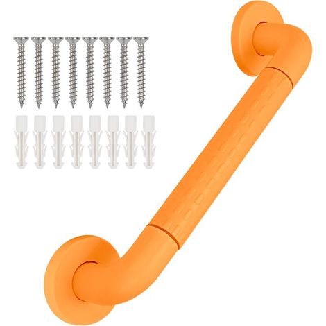 Barres d'appui de salle de bain, antidérapantes, adaptées aux personnes âgées et handicapées, adaptées aux baignoires, toilettes et escaliers, 40 cm (1/5)