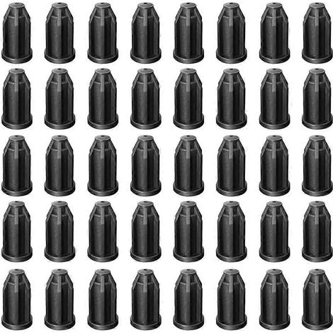 40 inserts ronds en plastique pour douilles de roulettes, inserts pour tige de roulette de chaise, roue de 1 pouce, tige intérieure de 7/16 pouce (1/5)
