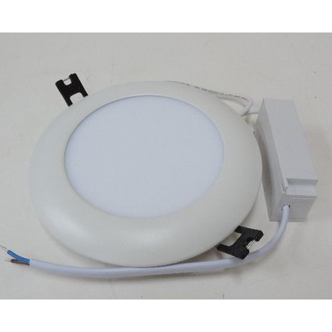 Plafonnier encastré étanche LED 8W Ø 145mm blanc naturel 4000K 489lm avec driver 230V downlight 110° IP64 (1/3)