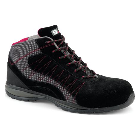 Scarpa alta LEVANT S1P - S 24 BOSSI INDUSTRIE - Pelle scamosciata nera/tela grigia - Taglia 43 - 5222-43