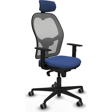 Piqueras y Crespo Silla de Oficina Azul Marino con Reposacabezas (1/3)