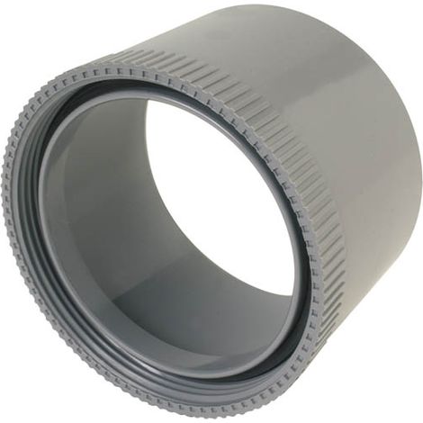Nicoll – Raccord d'évacuation PVC femelle à visser Ø100 – Joint d'étanchéité inclus – Pour prolongement canalisation – Classement au feu NF-M1
