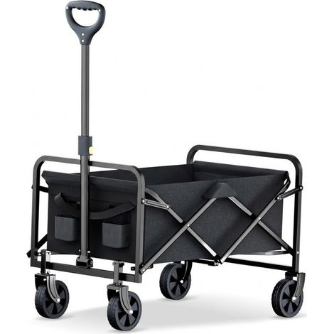 DASCK - Chariot de Transport Pliable avec Roues 120kg, avec Poignées Réglables et Sac de Stockage (1/5)