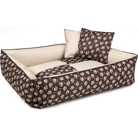 2en1, Beige/Brun, XL env. 100x85 cm,Panier Corbeille, lit pour Chien, Coussin de Chien (1/5)