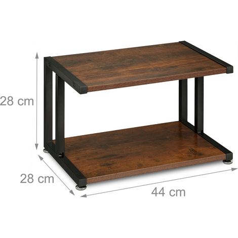 Supporto per stampante versatile design industriale ufficio 80 x 30 x 30 cm in acciaio nero 130013820
