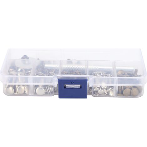 120Pcs Leather Rivets Set Double Cap Metal Fixing Stud DIY Hand Made Accessories 6MM 8MM (1/5)