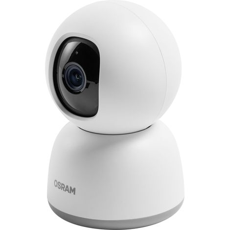 OSRAM Caméra SMART+ WiFi 360° 4MP 2K QHD Pan-Tilt Blanc Caméra Wi-Fi SMART+ 360° 4MP 2K QHD, panoramique/inclinaison, vision nocturne jusqu'à 7 m, audio bidirectionnel, compatible Alexa, blanche (1/5)