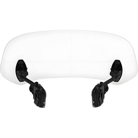 Pare-brise de moto extensible, réglable en hauteur, avec déflecteur de vent intégré et aileron (transparent) (1/5)