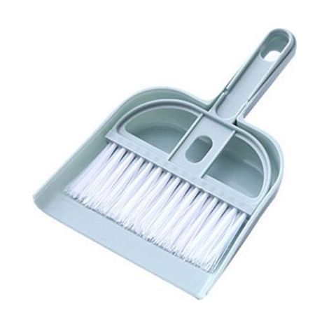 (Bleu)Petit balai et pelle à poussière pour la maison Mini pelles à poussière avec ensemble de brosse (1/5)