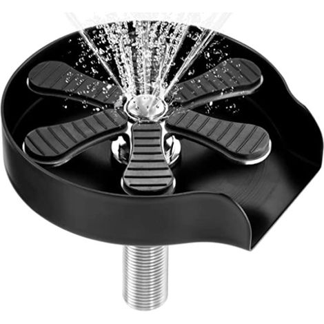 Spülbecken-Glasreiniger, Spülbecken-Glasreiniger, Bar-Spülbecken-Glasreiniger, Glasbürste, Edelstahl, Reinigungsflasche, Küchenspülen-Zubehör, Glasreiniger, Schwarz