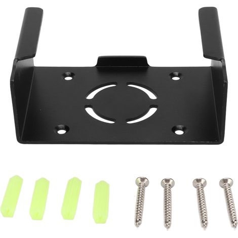Support mural en alliage d'aluminium pour boîtier décodeur TV IOS, fixation par vis antirouille, noir, 1 pièce (1/5)