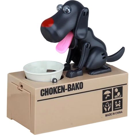 1 tirelire chien, design électronique interactif, boîte à économies ludique, pour enfants et adultes, décoration intérieure originale (1/5)