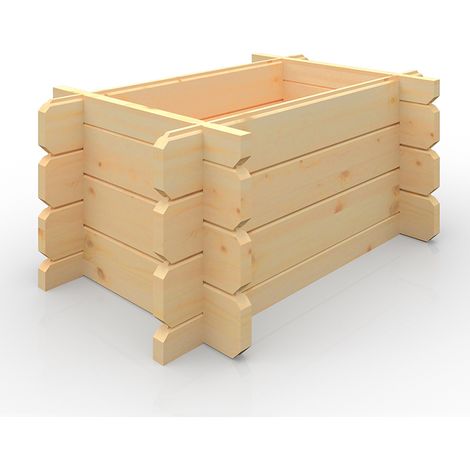 2x3w Raised Planter 28mm Swift - L60 x W90 x H39.9 cm - Solid Wood/Softwood/Pine - Natural