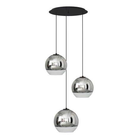 Lampadario sospeso Nowodvorski Globe 3 luci cromo vetro