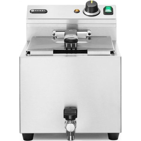 Verstellbare elektrische Fritteuse mit Ablasshahn 400 V 66000 W 10 l - Hendi 209424 (1/5)
