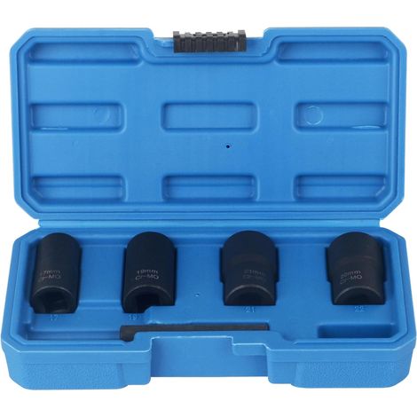 Set di 5 dadi a brugola con profilo elicoidale, attacco da 1,27 cm, estrattore per bulloni danneggiati (4 misure: 17 mm, 19 mm, 21 mm, 22 mm) (1/5)