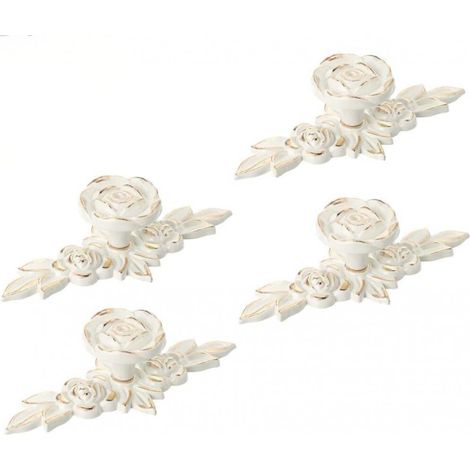 Juego de 4 tiradores, aleación de zinc, tornillos incluidos, tiradores para muebles, aptos para armarios, aparadores, cajones, mesitas de noche, 103 x 44 x 5 mm (1/5)