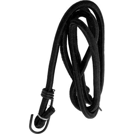 Cordes élastiques avec crochets, sangles en caoutchouc pour porte-bagages de vélo, camping, noires (1/5)