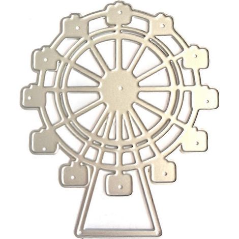 Set Metall-Stanzformen mit Riesenradmotiv, handgefertigte Schablonenform, Prägemuster