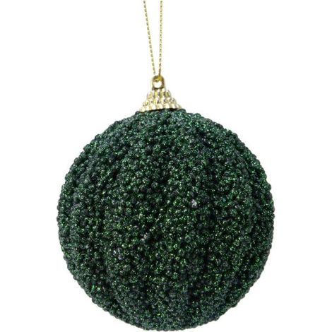 Kaemingk Pallina di Natale - Verde Pino - Diametro 8 cm