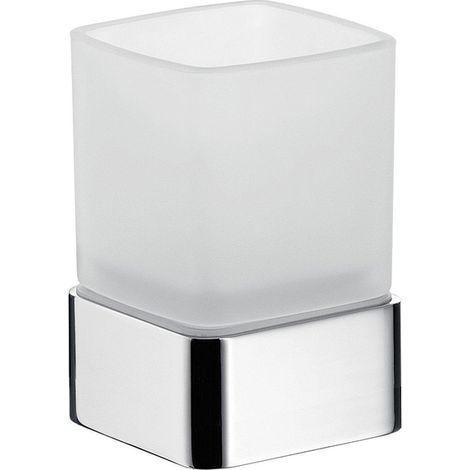 Support de verre LOFT Modèle de bureau Verre cristal satiné chromé (1/5)