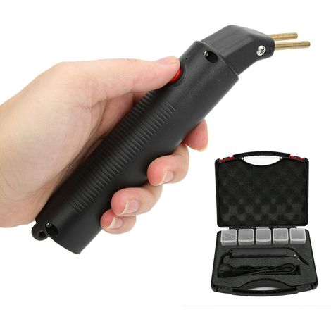 Kit de réparation de carrosserie en plastique avec agrafeuse chauffante EVE-01, pistolet de soudage et pistolet à souder pour pare-chocs et ailes de voiture (prise UE 110-250 V). (1/5)