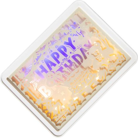 Boîte lumineuse en papier découpé, à la lumière douce et chaleureuse, pour une ambiance romantique. Alimentation par batterie USB. Lampe 3D en papier découpé, idéale pour la chambre, le bureau ou une (1/5)