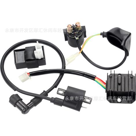 CG125-250CC ATV (Off-road Vehicle) with Relay, High Voltage Transformer, Ignition Unit, Rectifier, and CDI Complete Set (1/4)