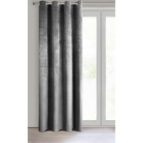 Eurofirany Tenda in velluto grigio 140x250 cm elegante