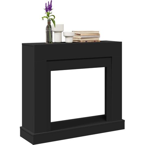 Kaminumrandung Schwarz 100x30x87,5 cm Holzwerkstoff
