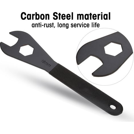 Clé à cône multifonction durable en acier au carbone, outil de réparation de vélo (18 mm) (1/5)