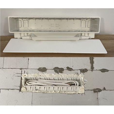 Installationsbox unterputz mit Kondesatwanne und Abdeckung für Klimaanlage