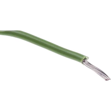 Fil de câblage électrique RS PRO, 0,33 mm², Vert, 22 AWG, 30.5m, 300 V ( Prix pour Bobine de 30 Mètres )