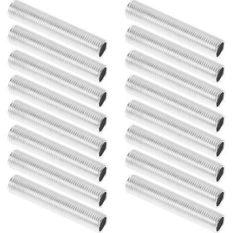Tige Filetée Creuse M10 Installation Facile 20pcs en Métal Galvanisé Tube Creux Argenté pour Lampe pour Éclairage Intérieur et Extérieur (1/5)