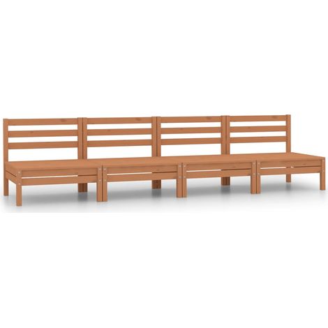 Maison Exclusive - Juego de muebles de jardín 4 pzs madera maciza