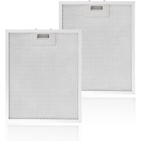 Lot de 2 filtres en métal pour hotte aspirante 320 x 260 x 9 mm  Grille en aluminium à 5 couches (filtre métallique pour hotte aspirante)  Filtre à graisse universel avec grille (1/5)