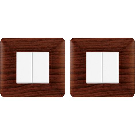 gloca Set 2 Placche Plastica 2P Radica Compatibili Matix (1/4)