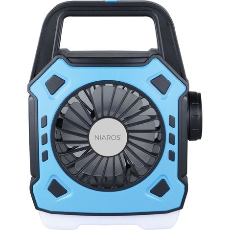 Ventilatore da campeggio Stawell con torcia a LED (4W 4000K 180lm) blu e nero