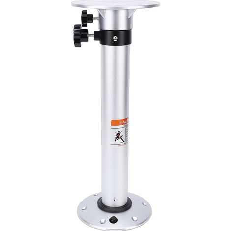 Adjustable Boat Table Pedestal, Removable 360 Degree Adjustable Rotation, Mirror Polished Aluminum Alloy, 18.7-29.9 Inches, for Pontoon, Deck, RV (1/5)