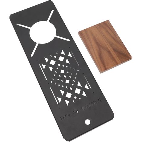 Planche de camping extérieure extensible, facile à nettoyer, noire et multifonctionnelle pour réchaud SOTO Spider Stove IGT. (1/5)