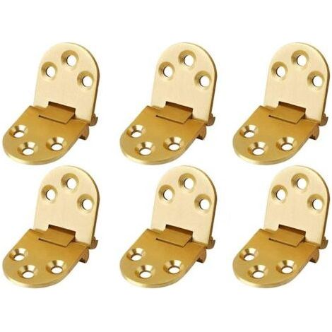 6 charnières plates pliantes pour porte d'armoire, table de machine à coudre- (1/5)