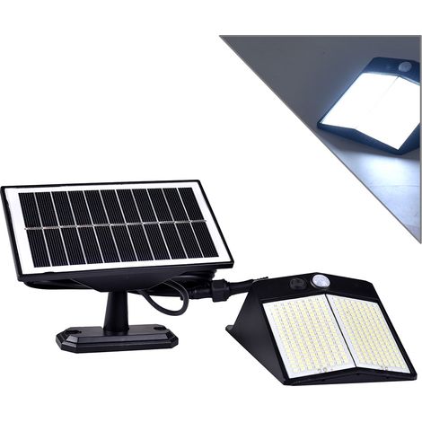 FARETTO LED SOLARE DA ESTERNO CON SENSORE DI MOVIMENTO LUCE FREDDA - IDEALE PER ILLUMINAZIONE GIARDINI CORTILI SICUREZZA NOTTURNA E RISPARMIO ENERGETICO (1/5)