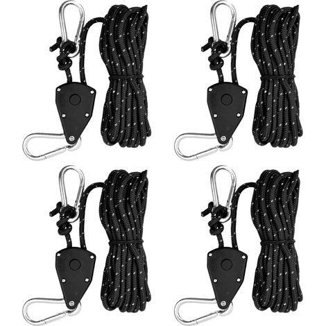 reflektierende Zeltleinen, 6 mm x 5 m Nylon, Ratschenspanner, Metallhaken, Camping, Wandern (1/5)